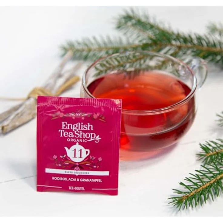 English Tea Shop ETS - Tee Adventskalender "Weihnachtsmarkt" weiß, 24 verschiedene BIO Tees aus kontrolliert biologischem Anbau – Bild 5