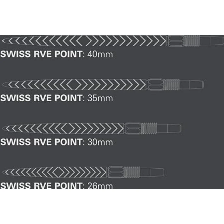 Target Darts Swiss Point Dart Spitzen RVE, 3er-Pack 40MM – Gold, Auswechselbare Spitzen mit maximalem Grip und universeller Kompatibilität – Bild 2