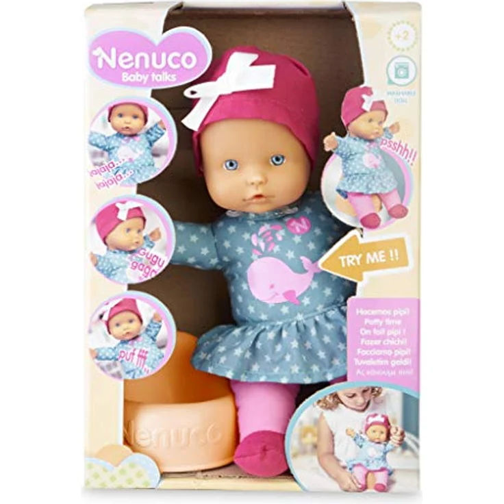 Nenuco Baby Talks we Pee - doll with Sounds for Children from 1 Year (Famosa 700016281) Bunt – Bild 5