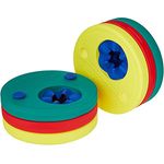 Fashy Delphin Schwimmscheiben, bis 60 kg, PE-Schaum, TÜV- und GZ-zertifiziert, rot-gelb-grün