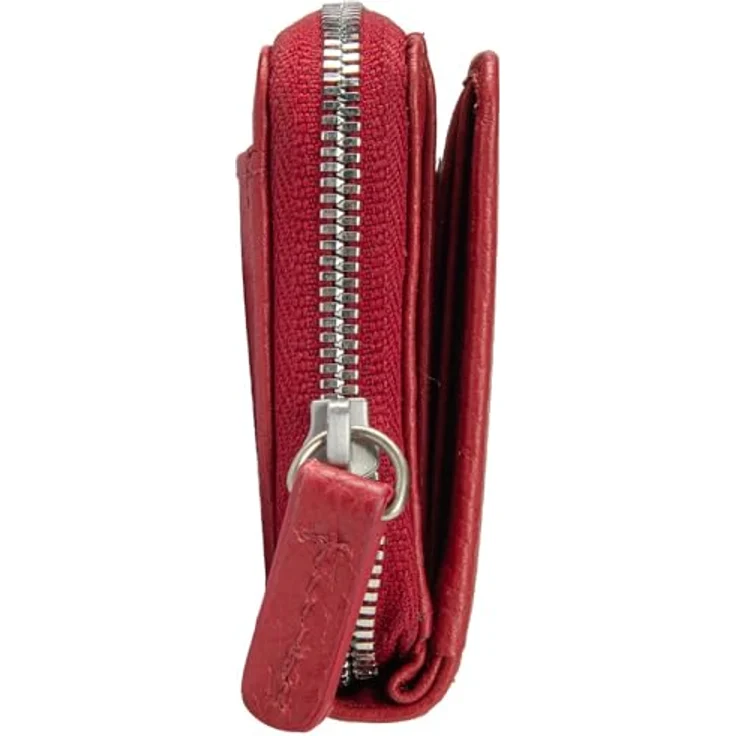 Jost Vika Geldbörse, RFID Schutz, 100% Leder, 7.5 cm x 10 cm x 2.5 cm, rot – Bild 4