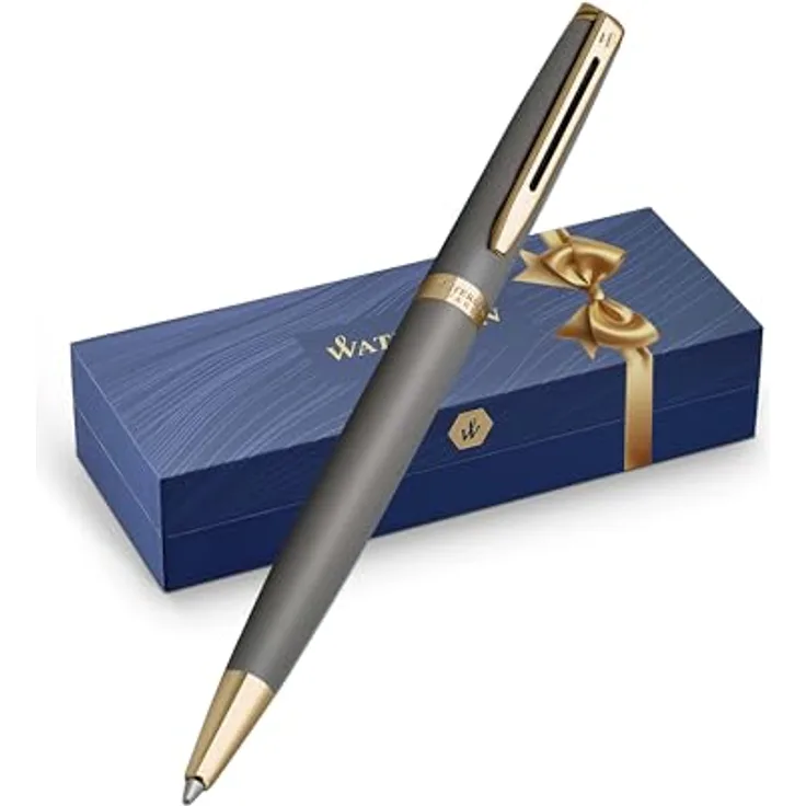 Waterman Hémisphère Understated Edition, Kugelschreiber in Steingrau mit luxuriösem Metallic-Lack und Goldbeschichtung