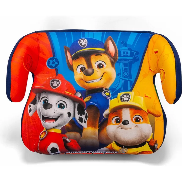 PAW PATROL Kindersitzerhöhung, Autositz für Kinder 125–150 cm, ECE R129, farbenfrohes Design mit Chase, Marshall & Rubble, mehrfarbig