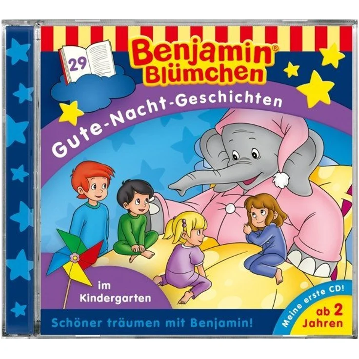 Kiddinx Hörspiel-CD Benjamin Blümchen, Gute-Nacht-Geschichten - Im Kindergarten, 1 Audi... – Bild 1