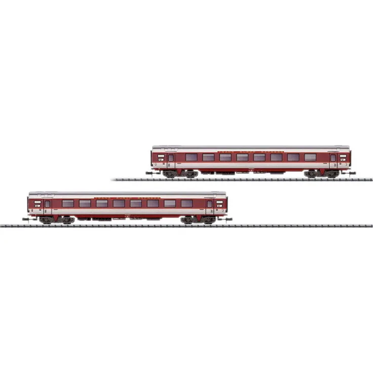 MiniTrix 15691 N 2er-Set Personenwagen Grand-Comfort, 1. Klasse Großraumwagen der SNCF