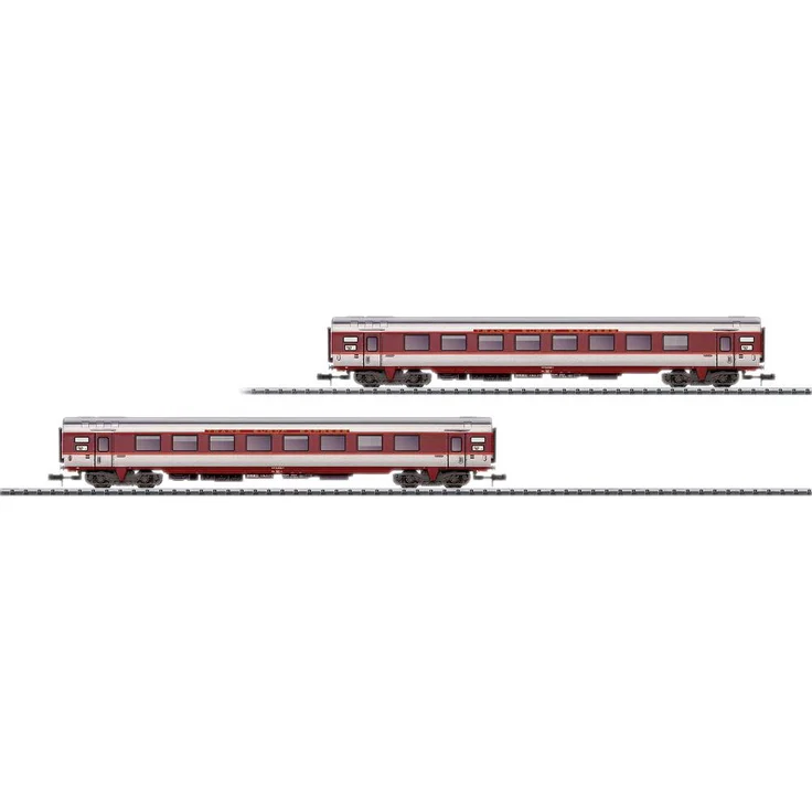 MiniTrix 15691 N 2er-Set Personenwagen Grand-Comfort, 1. Klasse Großraumwagen der SNCF