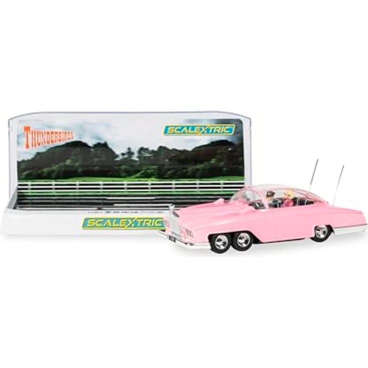 Scalextric C4479 Thunderbirds FAB-1 Film- und TV-Slotcar, Rose, Maßstab 1:32, mit Rolls-Royce Design und luxuriösem Interieur – Bild 1