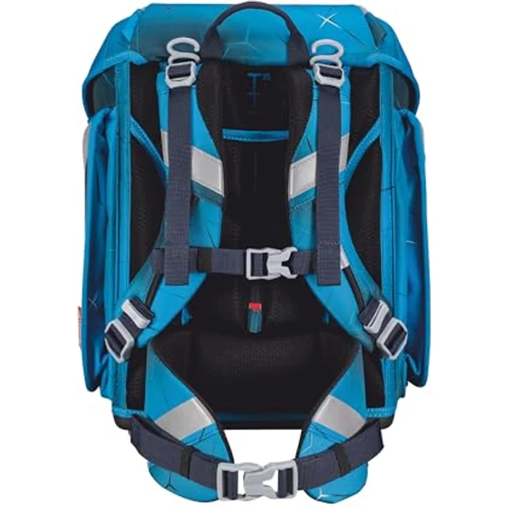 Der echte Scout sicherer Schulranzen, Neo Exklusiv Safety Light Polar Blue, 5er-Set, 21,5 l Volumen, 1.250 g Gewicht – Bild 5