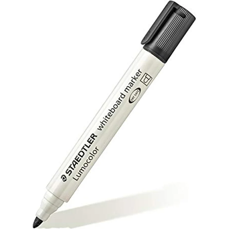 STAEDTLER Whiteboard Marker Lumocolor, Rundspitze ca. 2 mm Linienbreite, hohe Qualität, trocken und rückstandsfrei abwischbar von Whiteboards, Set mit 4 schwarzen Markern, 351 WP4-9X – Bild 3
