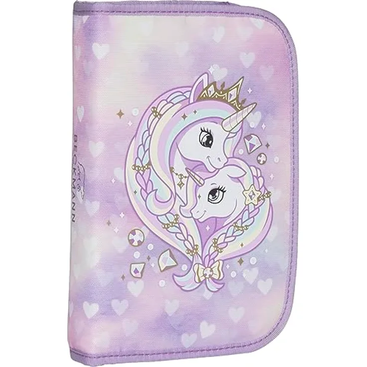 BECKMANN, Federmappe Unicorn Princess Purple, mit Inhalt, Mäppchen Federtasche, Grundschule, 1. Klasse, Purple