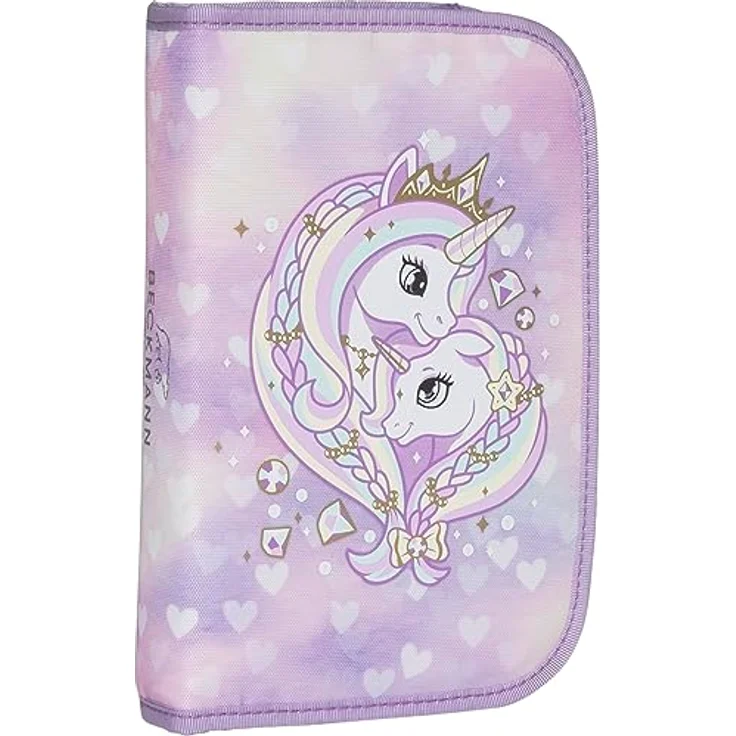 BECKMANN, Federmappe Unicorn Princess Purple, mit Inhalt, Mäppchen Federtasche, Grundschule, 1. Klasse, Purple – Bild 1