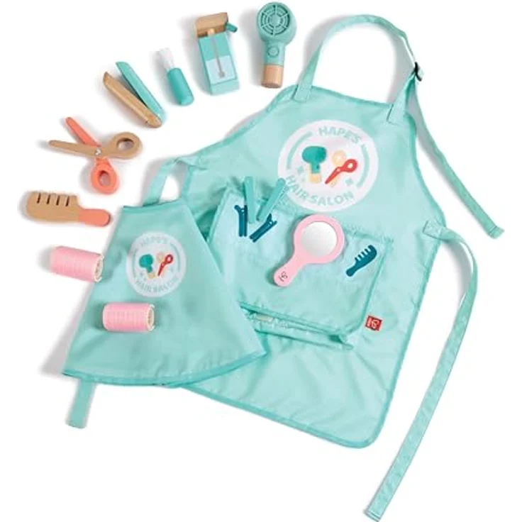 Hape Spielzeug-Frisierkoffer Super stylischer Friseursalon, Kinder-Frisierset mit zahlreichen Stylingutensilien – Bild 1