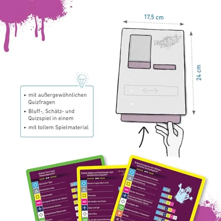 Moses Schätz it - if you can, Brettspiel für die ganze Familie mit Quizfragen und Bluffen, deutsche Version – Bild 4