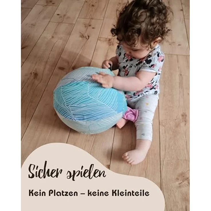 Hoppediz Ballonhülle für Kinder, Soft Indoor Ball für sicheres Spielen ohne Platzen, inkl. 2 Luftballons, Magig Leaf – Bild 2