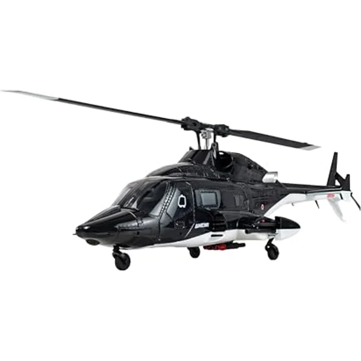 Amewi Bell 222 Airwolf Pro, RC-Helikopter 6-Kanal mit 3D/6G Flugstabilisierung und LED-Beleuchtung, schwarz-weiß – Bild 2