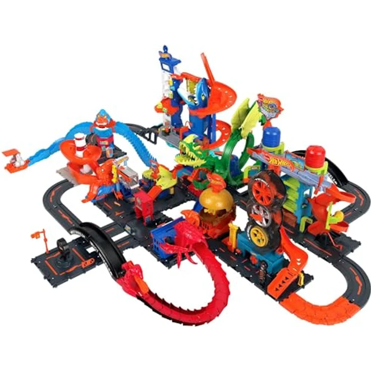 Mattel® Hot Wheels HMF86, City Shark Escape Spielset für Kinder ab 4 Jahren, bunt – Bild 8