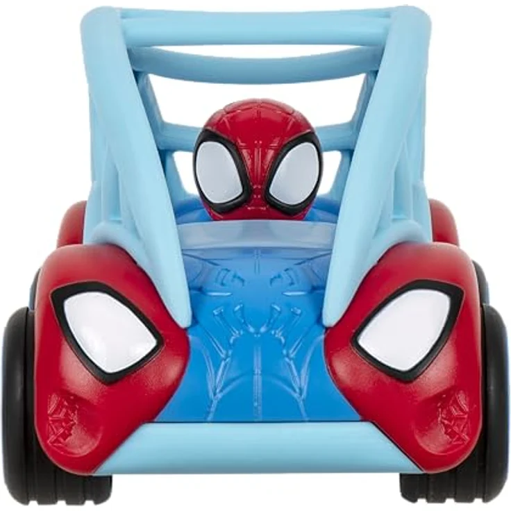 Jazwares SPIDEY - SUPER ROLLERS VEHICLE SPIDEY - Spielzeugauto mit Rückziehmechanismus und Salto-Funktion, rot – Bild 4