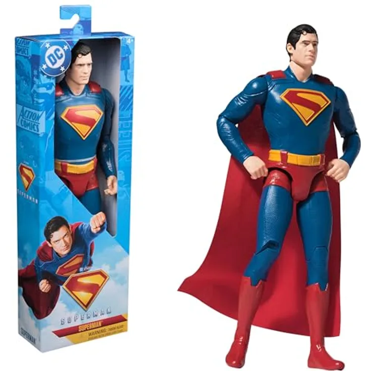 DC Comics Superman Action-Figur, 30 cm, mit 11 Bewegungspunkten und Stoffumhang, Spielzeug für Kinder ab 4 Jahren
