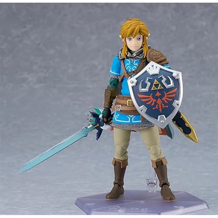 Good Smile Company Link Fig. 15 cm Figma Figur aus The Legend of Zelda: Tears of the Kingdom mit Meisterschwert, Hyliano-Schild und mehreren Gesichtsplatten – Bild 2