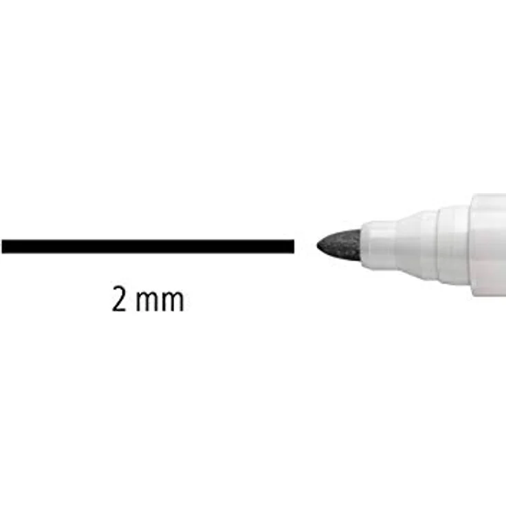 STAEDTLER Whiteboard Marker Lumocolor, Rundspitze ca. 2 mm Linienbreite, hohe Qualität, trocken und rückstandsfrei abwischbar von Whiteboards, Set mit 4 schwarzen Markern, 351 WP4-9X – Bild 4