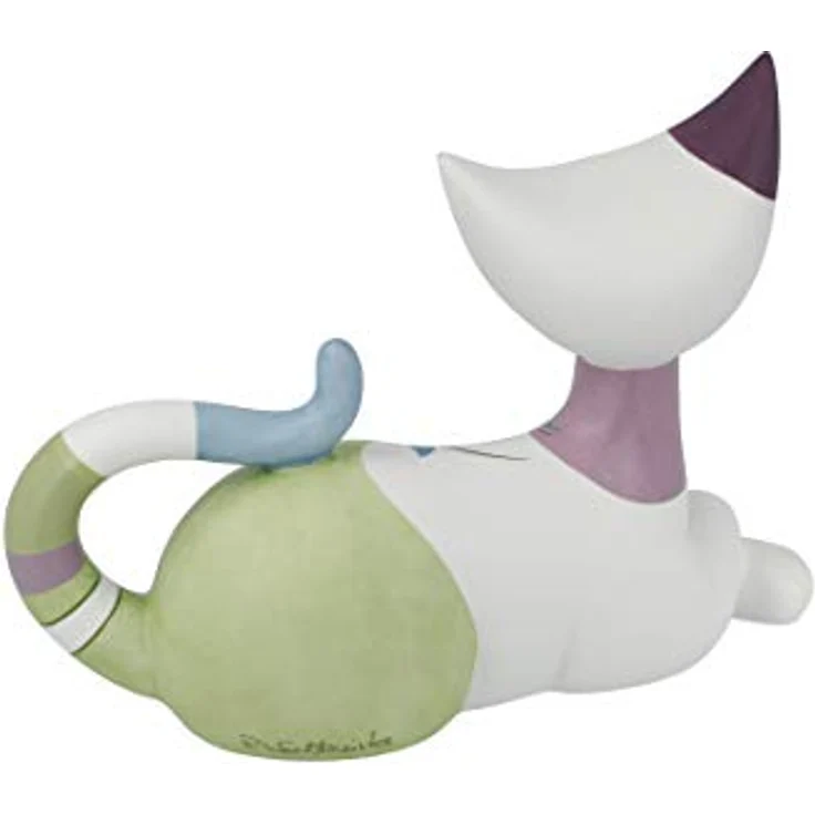 Goebel Sammelfigur Figur Rosina Wachtmeister - "Mara", Katze, dekorative Skulptur aus Biskuitporzellan, detailreich verziert, sommerliche Farben – Bild 3