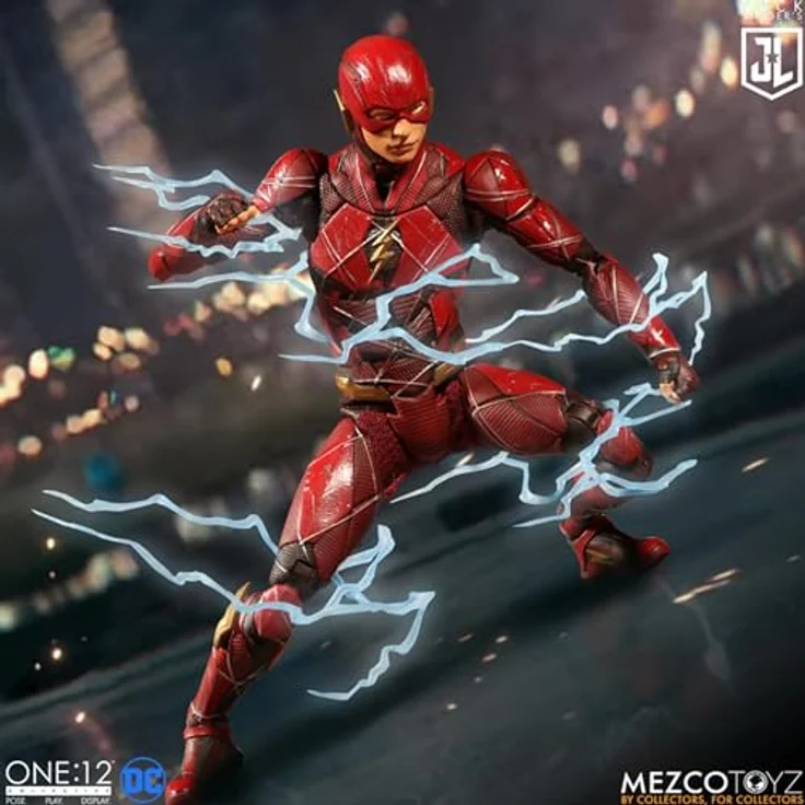 Mezco Toys Zack Snyder's Justice League 1/12 Deluxe Steel Box Set, Sammlerset mit Batman, Superman im schwarzen Genesungsanzug und The Flash, 15-17 cm, inklusive charakter-spezifischem Zubehör – Bild 2