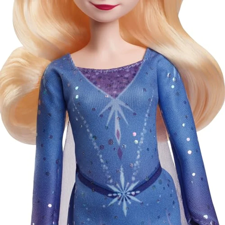 Mattel® Anziehpuppe Disney Die Eiskönigin, Eisläuferin Elsa, feierliches Outfit im Eis-Design, inkl. Schlittschuhen, glänzenden Schuhen, weiches kämmbares Haar – Bild 5