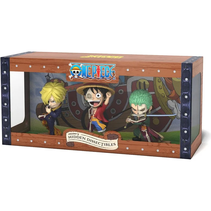 One Piece Anime Mighty Jaxx Serie 1 Trio Set Sammelfiguren (Luffy, Zoro, Sanji) 10 cm ausdrucksstark bemalt – Bild 1