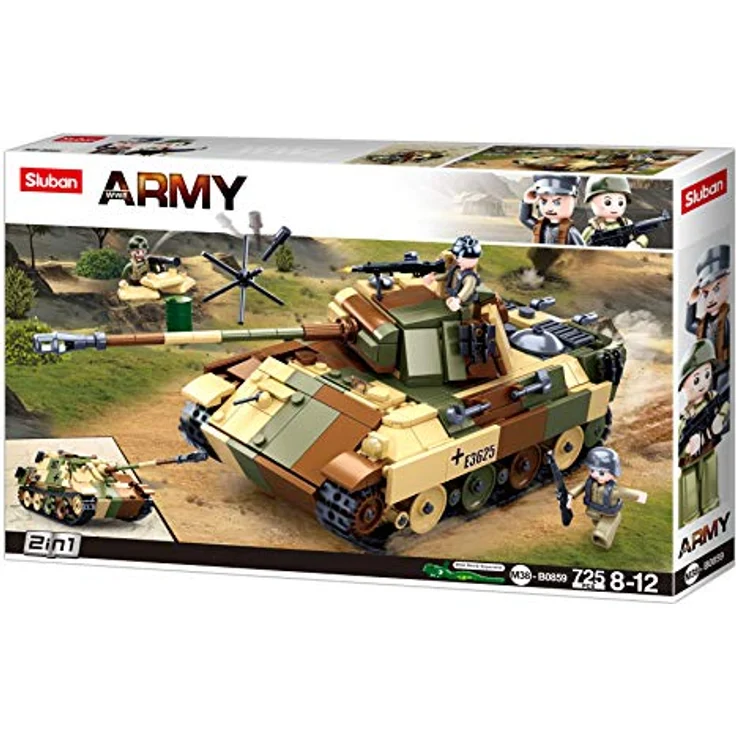 Sluban M38-B0859 - Konstruktionsspielzeug - Medium German Tank – Bild 6