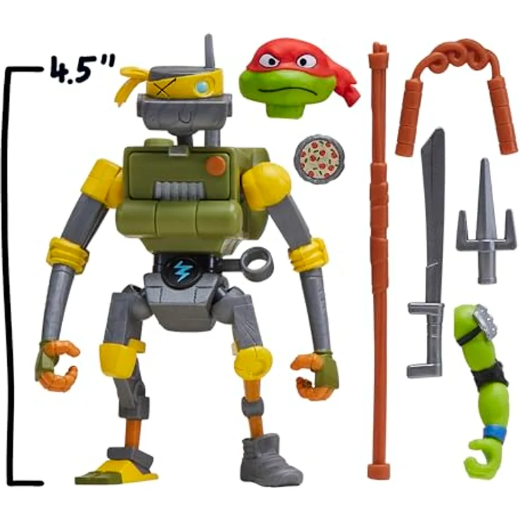 Teenage Mutant Ninja Turtles Mutations Mix and Match, 11,4 cm Metalhead Actionfigur mit austauschbaren Gliedmaßen und Zubehör – Bild 4