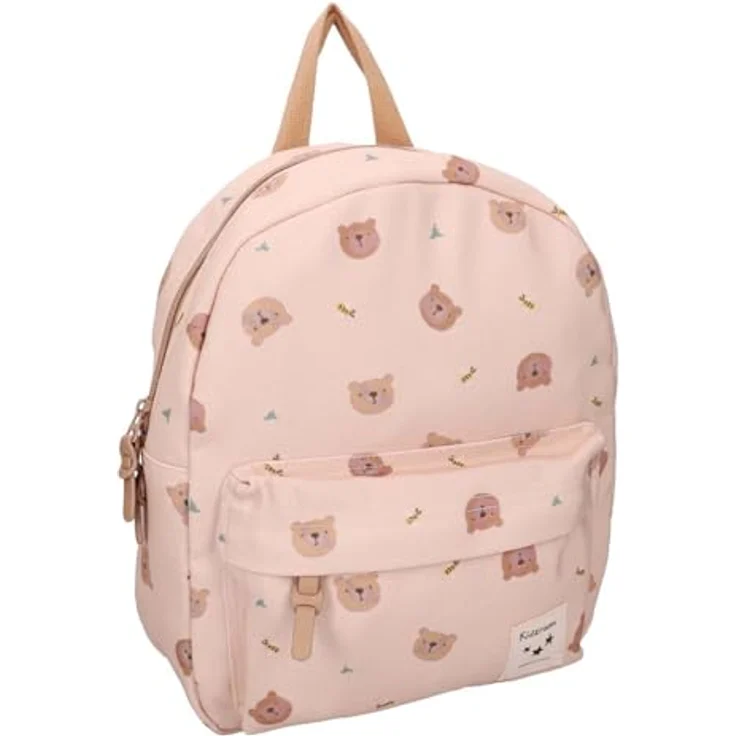 Kidzroom Rucksack Little Story, Kindergartenrucksack mit Bärenmuster, beige – Bild 1