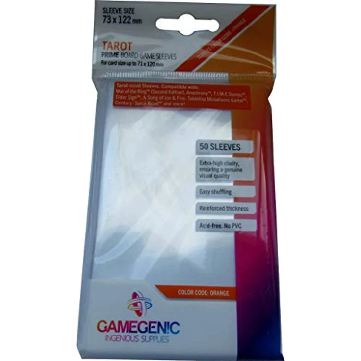 PRIME Tarot-Sized Sleeves 73 x 122 mm Clear – Bild 2