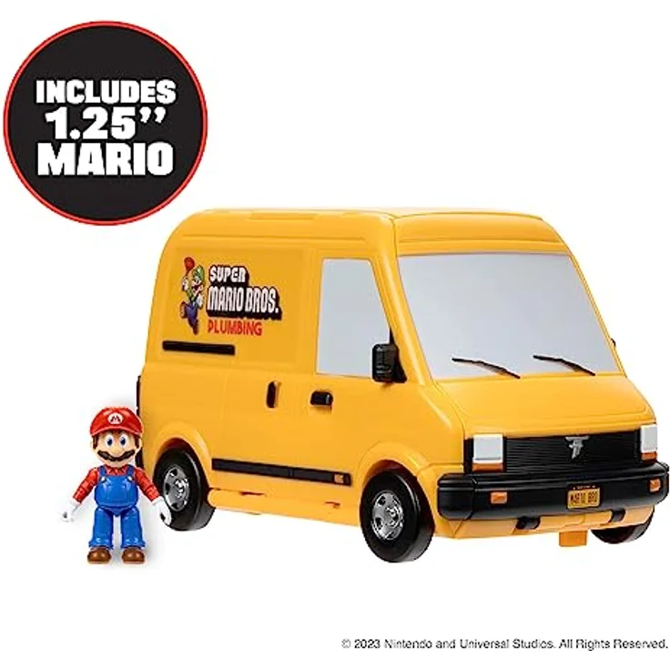 Jakks Pacific Nintendo Super Mario Movie Mini World Van Spielset, inkl. Mini-Mario-Figur, mit Warpzone-Universum, 18 x 18 x 10 cm, Kunststoff, ab 3 Jahren – Bild 2