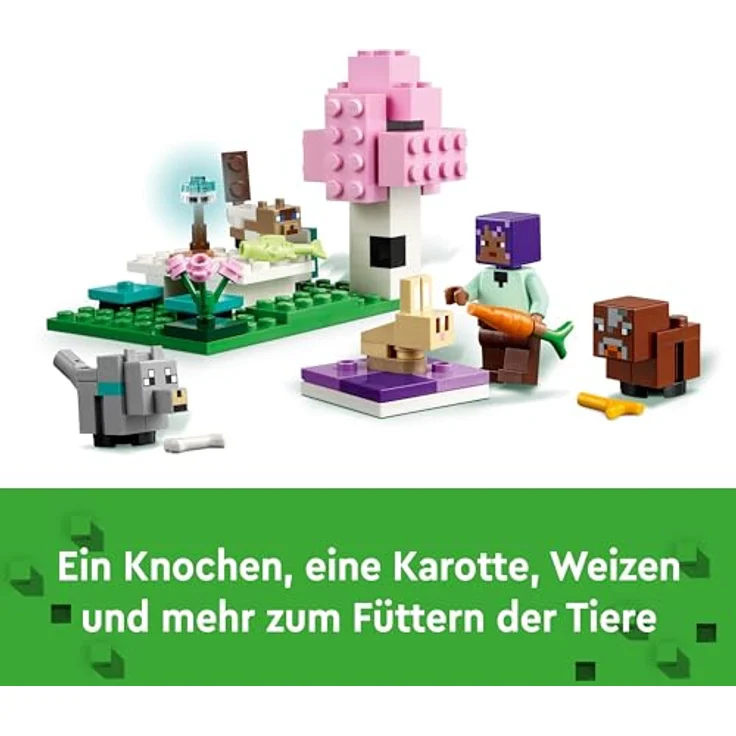 LEGO Minecraft Das Tierheim, Spielzeug mit vielen Tier-Figuren für Mädchen und Jungen ab 7 Jahren, Geschenk für Gamer und Kinder, Modell-Set des Ebene-Bioms aus Steinen 21253 – Bild 5