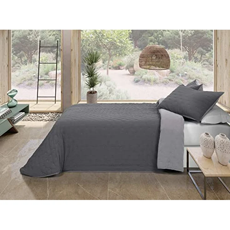 Pierre Cardin Lorena, Kinderbettwäsche Steppdecke Anthrazit, Double (3 Teile), 100% Polyester, waschbar bei 30°C – Bild 2