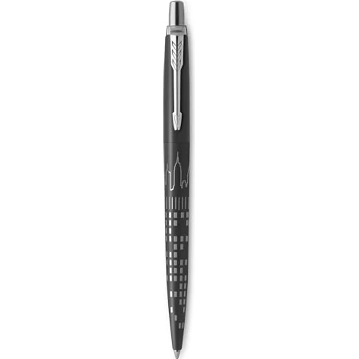 Parker Pen Jotter SE New York City, Kugelschreiber M, schwarz, Edelstahl mit Laser Gravur – Bild 5