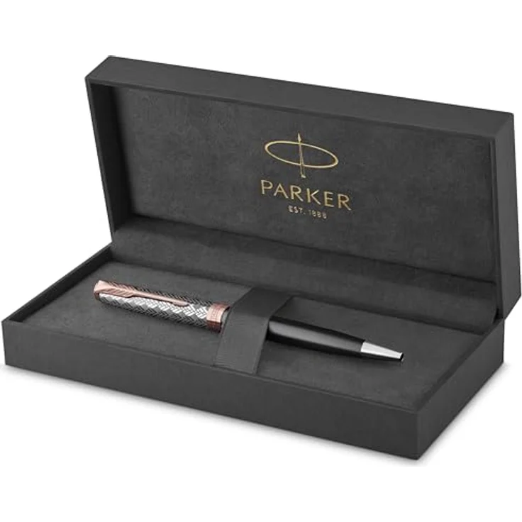 Parker Sonnet Premium Kugelschreiber, Metallisch in Grau und Roségold, mit Quinkflow-Technologie für ein reibungsloses Schreiberlebnis – Bild 1