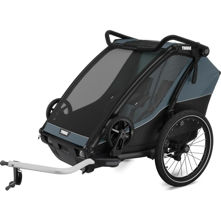 Thule Chariot Cab, Veloanhänger für bis zu 2 Personen, faltbar, maximale Zuladung 45 kg, inkl. Sicherheitsmerkmalen