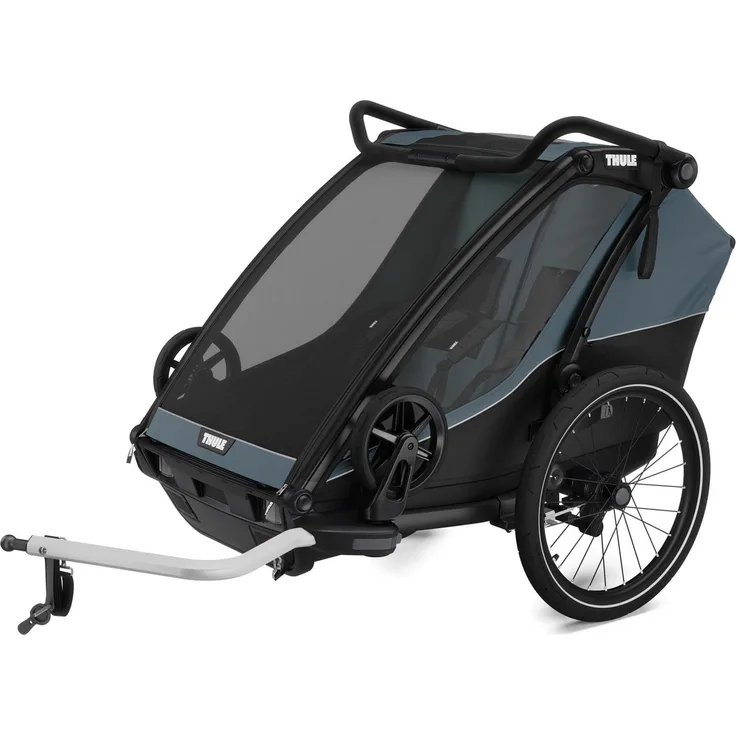 Thule Chariot Cab, Veloanhänger für bis zu 2 Personen, faltbar, maximale Zuladung 45 kg, inkl. Sicherheitsmerkmalen