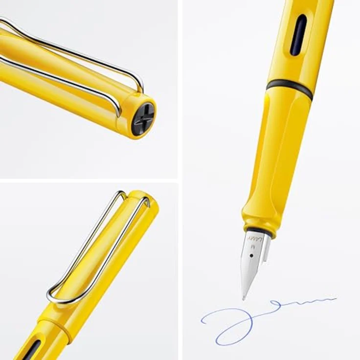 Lamy Safari Füllhalter Gelb 018 aus robustem Kunststoff - Yellow,Mittlere Feder (M) – Bild 2