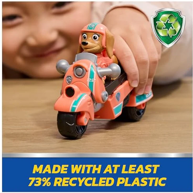 Paw Patrol PAW Basic Vehicle Liberty, Spielzeugfahrzeug-Set mit Rettungsmotorrad und Welpenfigur, fördert fantasievolles Rollenspiel, geeignet ab 3 Jahren – Bild 4