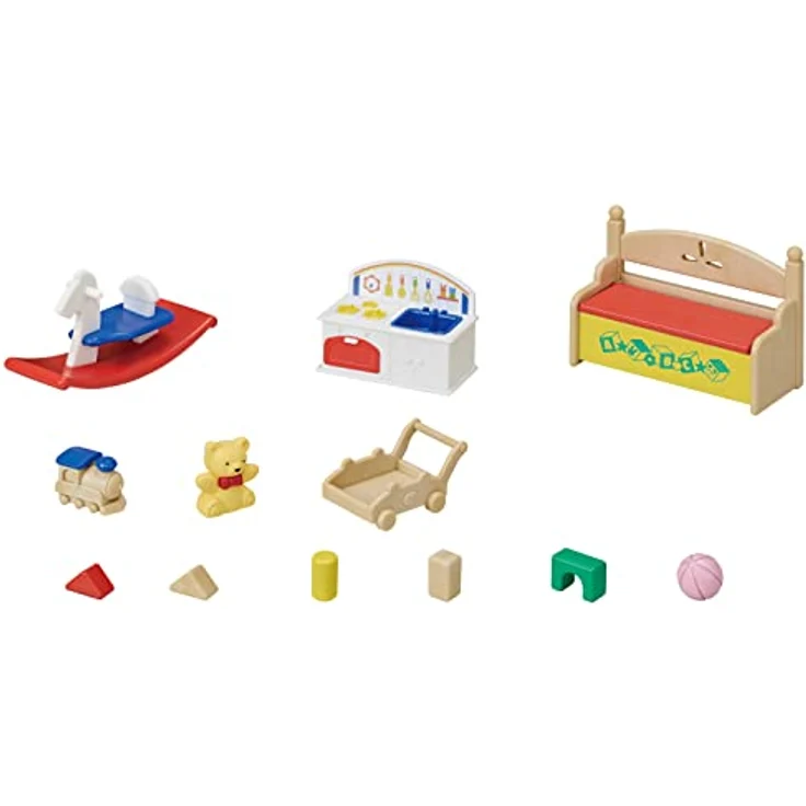 EPOCH Sylvanian Families 5709 Hase, Spielset mit 2 Babyfiguren, Kinderküche und Spielzeug, für Kinder ab 3 Jahren – Bild 1
