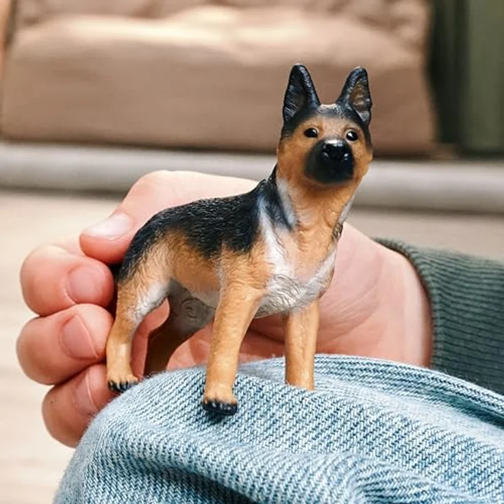 Schleich Deutscher Schäferhund Hündin, Figurenfarm-Tier mit 6,6 x 3,1 x 5,6 cm, aus Farm World коллекция – Bild 3
