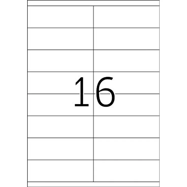 TopStick 8759 Universal Etiketten, selbstklebend, bedruckbar, matt, 1000 Blatt, 105 x 35 mm, 16000 Stück, weiß – Bild 2