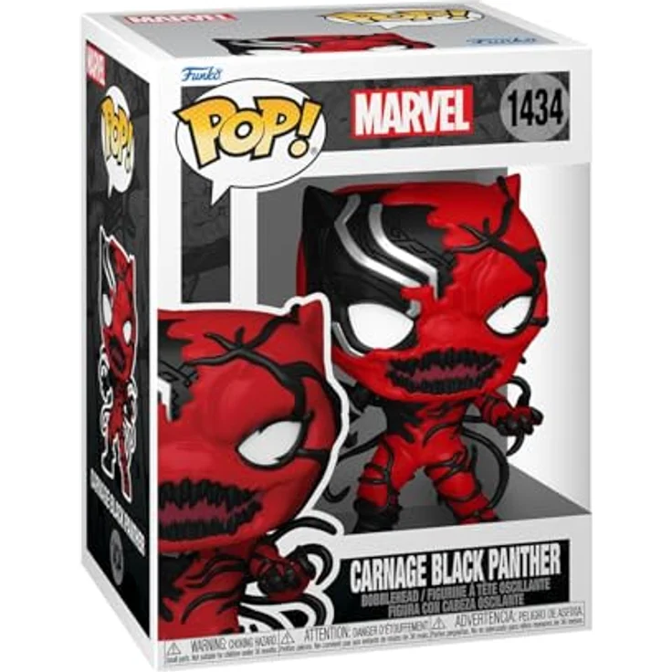 Funko Pop! Marvel: Carnageized Black Panther - 9,5 cm Vinyl-Sammelfigur für Marvel Comics Fans - Offizielle Handelsware - Geschenkidee für Kinder und Erwachsene – Bild 1