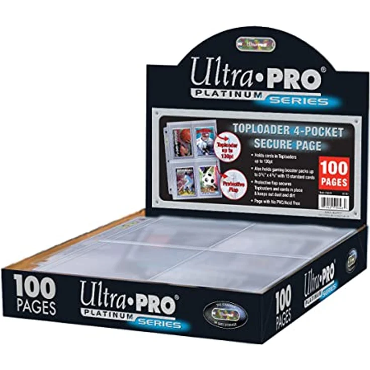 Ultra Pro 15848, 4-Pocket Secure Platinum Page für Toploader Display, 100 Seiten – Bild 4