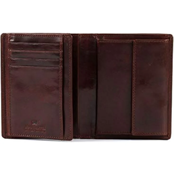 BRAUN BÜFFEL Herren RFID Geldbeutel aus echtem Leder Arezzo - Geldbörse für Männer - 8 Kartenfächer - Tabak – Bild 2