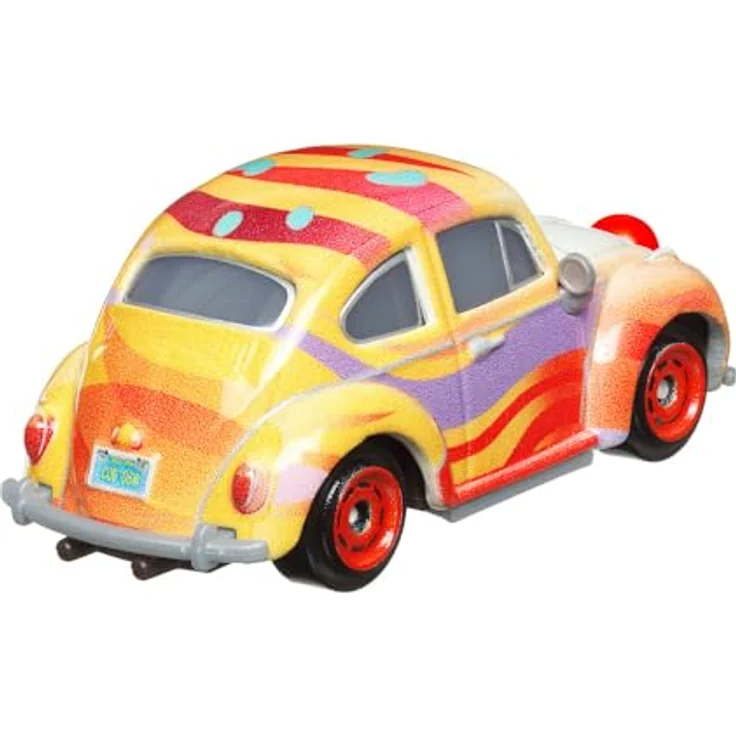 Disney Cars Kelly Beambright HKY31 Spielzeug-Rennwagen, 1:55 Metallauto, Volkswagen Käfer, Circus Velocitas Clowntoy – Bild 3