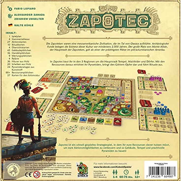 Kobold Spieleverlag Zapotec, Strategiespiel über Pyramiden und Rituale, für 1–4 Spieler, Solo spielbar, Deutsch – Bild 4