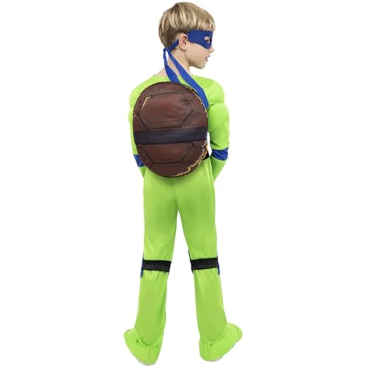 Funidelia Leonardo Kostüm - Teenage Mutant Ninja Turtles für Jungen - Größe 3-4 Jahre, Grünes Kostüm für Kinder mit Maske, Panzer & Zubehör – Bild 3
